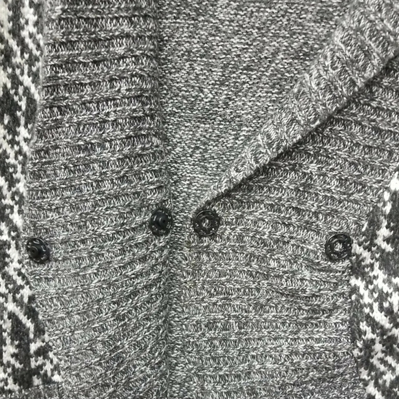 Bisou Bisou Sweater Snap Front Cardigan, Size L Dolman Sleeve Missing Belt - Picture 7 of 11